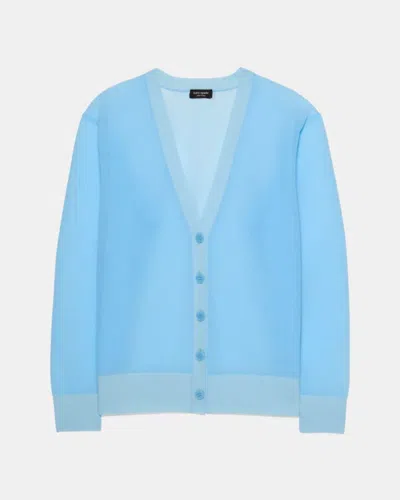 Kate Spade Outlet Sheer Knit Cardigan In Blue