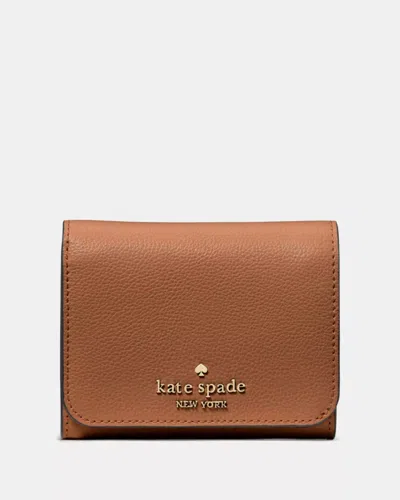 Kate Spade Outlet Small L-zip Flap Wallet In Brown