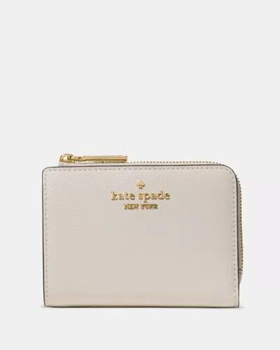 Kate Spade Outlet Small L-zip Wallet In Beige