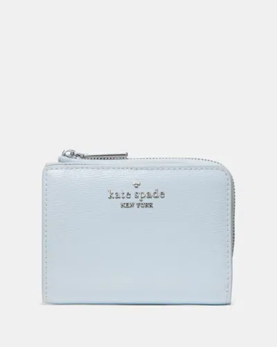 Kate Spade Outlet Small L-zip Wallet In Blue