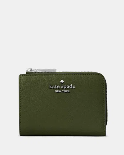 Kate Spade Outlet Small L-zip Wallet In Green