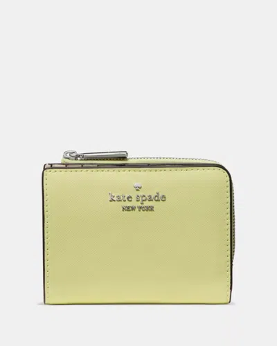 Kate Spade Outlet Small L-zip Wallet In Green