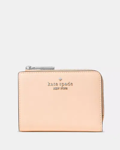 Kate Spade Outlet Small L-zip Wallet In Yellow
