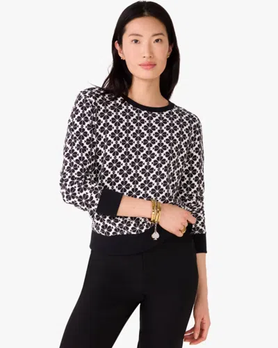 Kate Spade Outlet Spade Flower Sweatshirt In Black