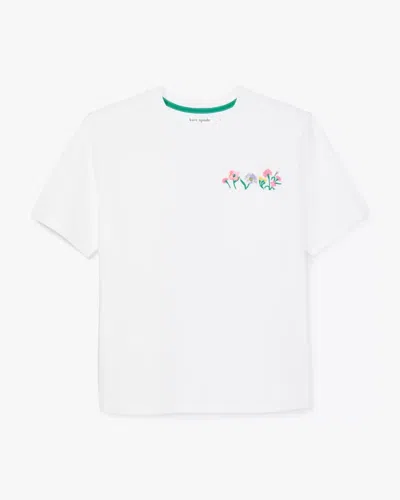 Kate Spade Outlet Spring Bouquet Tee In White