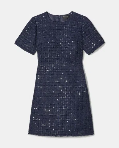 Kate Spade Outlet Tweed Dress In Blue