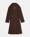 Kate Spade Outlet Wool Belted Trench Coat In Brown