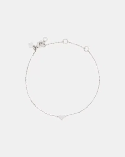 Kate Spade Outlet You're A Gem Metal Mini Heart Bracelet In Metallic