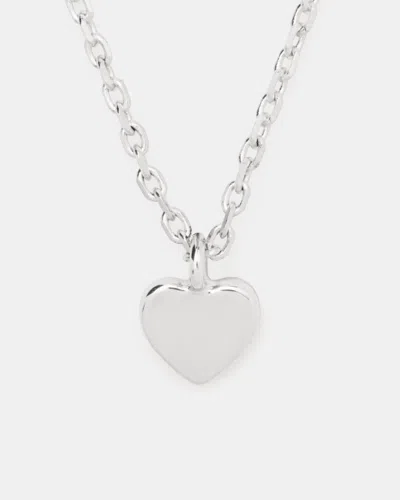 Kate Spade Outlet You're A Gem Metal Mini Heart Pendant In Metallic