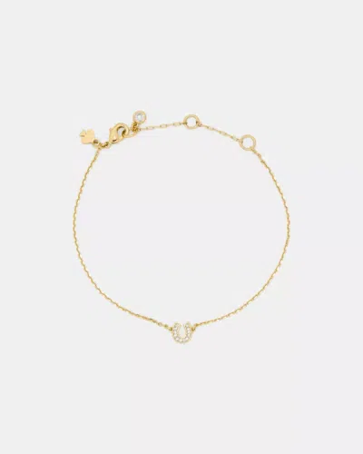 Kate Spade Outlet You're A Gem Pave Horseshoe Bracelet In Gold