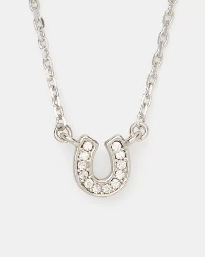 Kate Spade Outlet You're A Gem Pave Horseshoe Pendant In Metallic