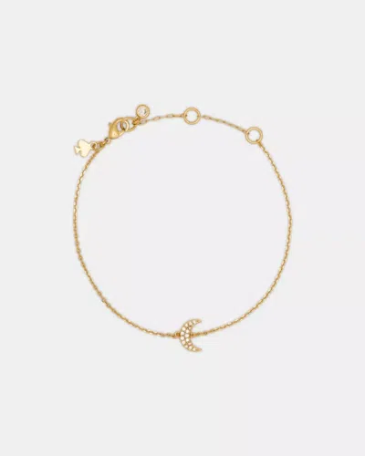 Kate Spade Outlet You're A Gem Pave Moon Bracelet In Gold