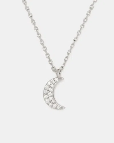 Kate Spade Outlet You're A Gem Pave Moon Pendant In Metallic