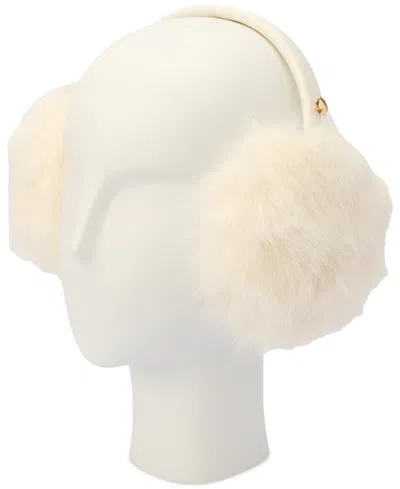 Kate Spade Oversized Faux-fur Earmuffs In Neutral