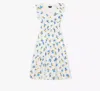 Kate Spade Painterly Bouquet Tiered Midi Dress In Multi