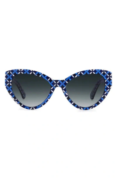 Kate Spade Paisleigh 55mm Gradient Cat Eye Sunglasses In Blue