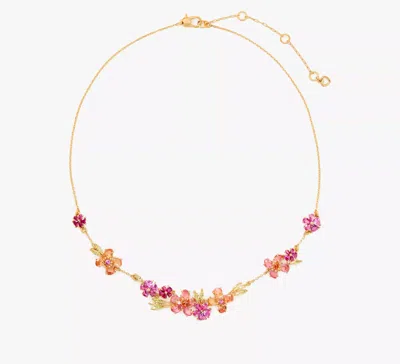 Kate Spade Paradise Floral Necklace In Gold