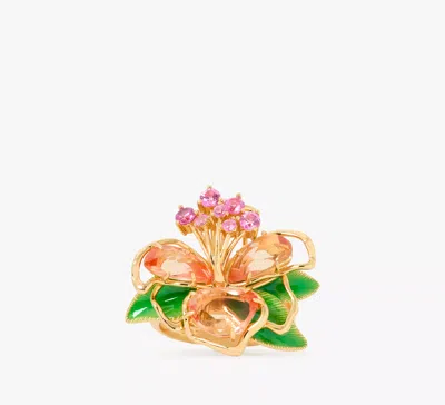 Kate Spade Paradise Flower Cocktail Ring In Gold