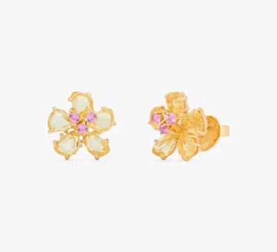 Kate Spade Paradise Flower Studs In Gold