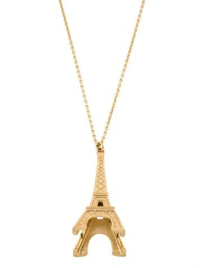 Pre-owned Kate Spade Parian Lights Eiffel Tower Pendant Necklace, 32" In Multi
