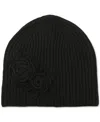Kate Spade New York Park Roses Beanie In Black