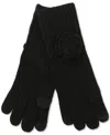 Kate Spade Park Roses Gloves In Black