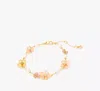 Kate Spade Gold-tone Pastel Petals Bracelet In Multi