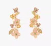Kate Spade Gold-tone Pastel Petals Linear Earrings In Multi