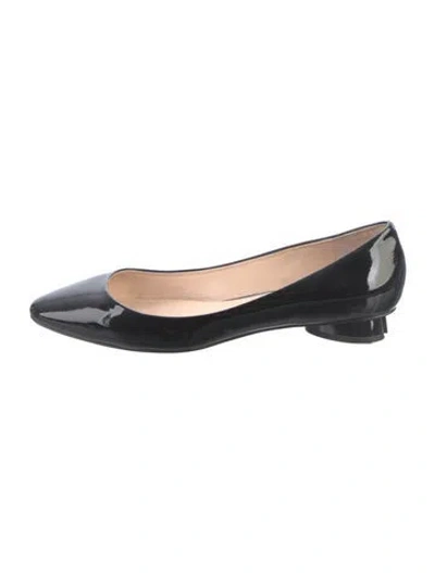 Pre-owned Kate Spade Patent Leather Ballet Flats In Black