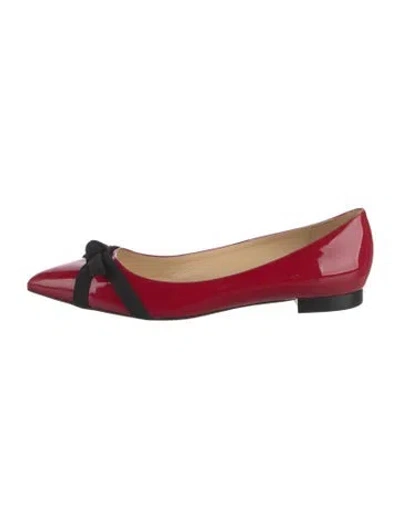 Pre-owned Kate Spade Patent Leather Ballet Flats In Red