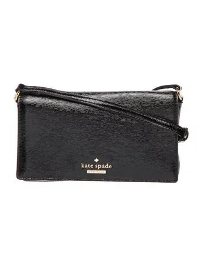 Pre-owned Kate Spade Patent Leather Clutch In Black