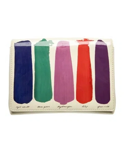 Pre-owned Kate Spade Patent Leather Clutch In Neutral