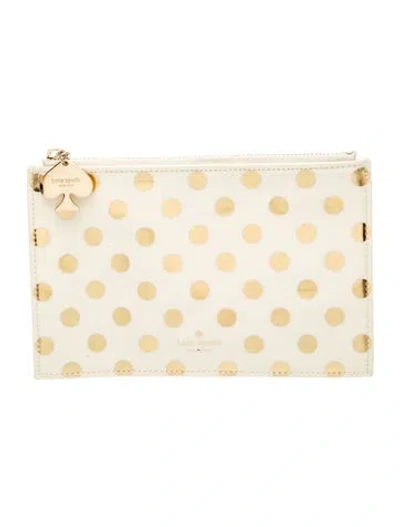 Pre-owned Kate Spade Patent Leather Clutch In Neutral