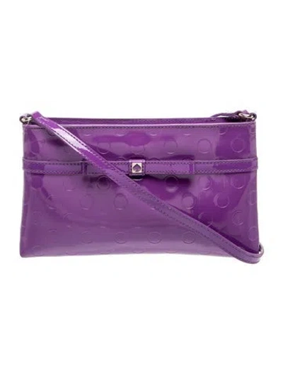 Pre-owned Kate Spade Patent Leather Clutch In Purple