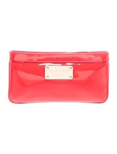 Pre-owned Kate Spade Patent Leather Clutch W/ Tags In Red