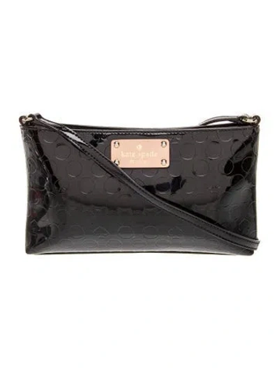 Pre-owned Kate Spade Patent Leather Crossbody Bag In Black