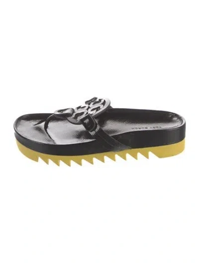 Pre-owned Kate Spade Patent Leather Flip Flops In Multicolor