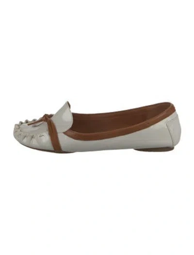 Pre-owned Kate Spade Patent Leather Loafers In Brown
