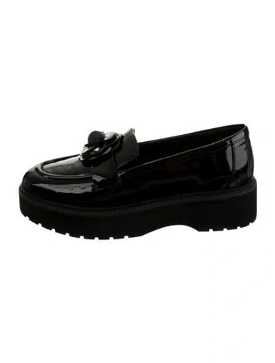 Pre-owned Kate Spade Patent Leather Loafers W/ Tags In Black