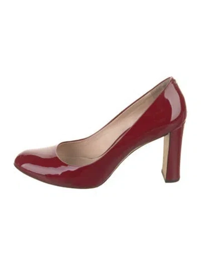 Pre-owned Kate Spade Patent Leather Pumps In Burgundy