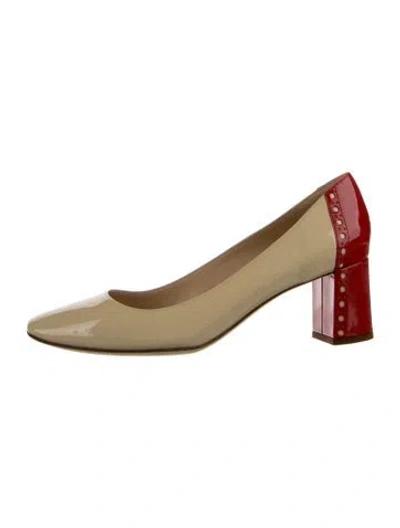 Pre-owned Kate Spade Patent Leather Pumps In Neutral