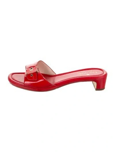 Pre-owned Kate Spade Patent Leather Sandals In Red