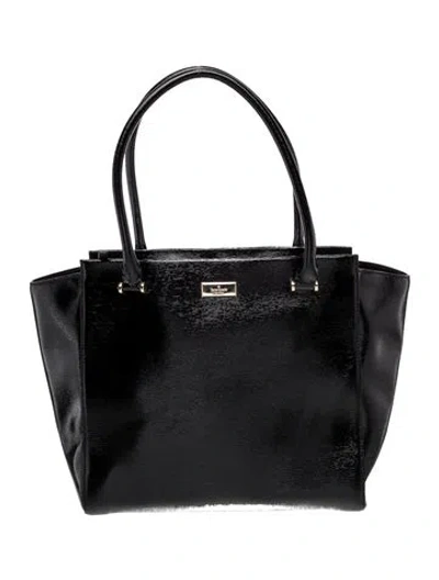 Pre-owned Kate Spade Patent Leather Shoulder Bag In Black