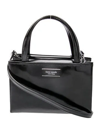 Pre-owned Kate Spade Patent Leather Shoulder Bag In Black