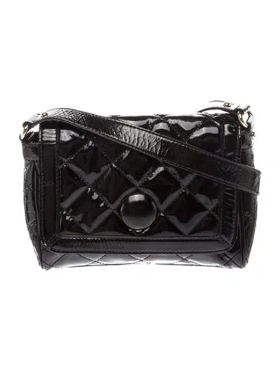 Pre-owned Kate Spade Patent Leather Shoulder Bag In Black