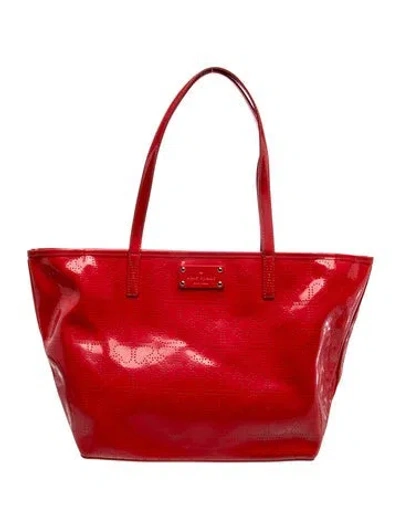 Pre-owned Kate Spade Patent Leather Shoulder Bag In Red