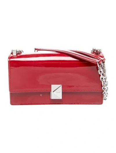Pre-owned Kate Spade Patent Leather Shoulder Bag In Red