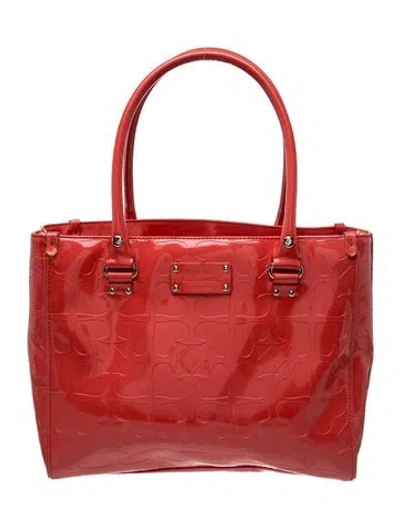 Pre-owned Kate Spade Patent Leather Shoulder Bag In Red