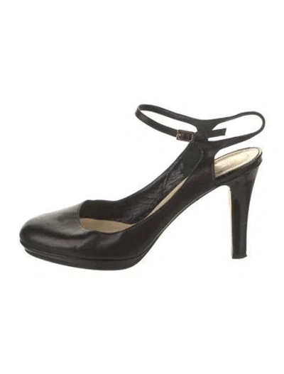 Pre-owned Kate Spade Patent Leather Slingback Pumps In Black