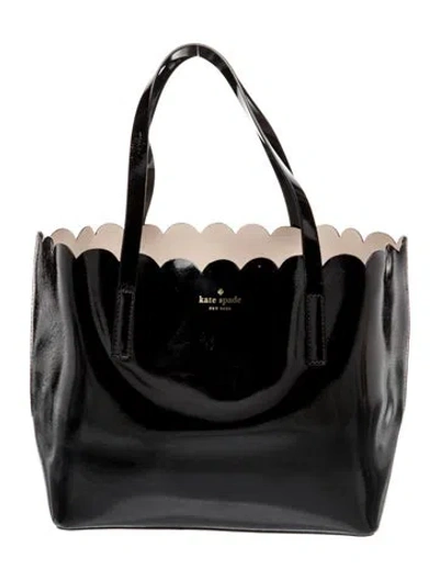Pre-owned Kate Spade Patent Leather Top Handle Bag In Black